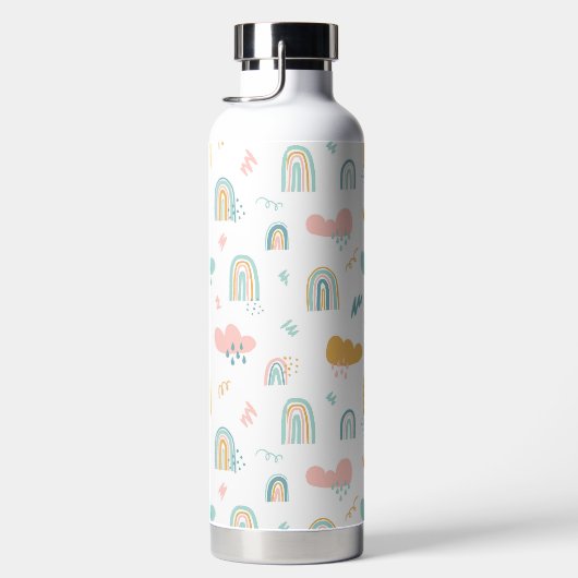 Fun Rainbow & Rain Cloud Pattern Trinkflasche (Rechts)
