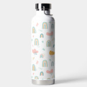 Fun Rainbow & Rain Cloud Pattern Trinkflasche (links)