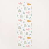 Fun Rainbow & Rain Cloud Pattern Yogamatte (Vorderseite)
