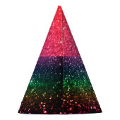 Fun Rainbow Sparkle Glitzer Partyhütchen (Rückseite)