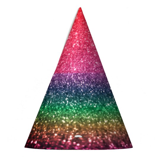 Fun Rainbow Sparkle Glitzer Partyhütchen (Links)