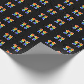 Fun Rainbow Spectrum Pattern "11" Ereignisnummer Geschenkpapier (Ecke)