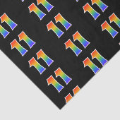 Fun Rainbow Spectrum Pattern "11" Ereignisnummer Seidenpapier (Ausschnitt)