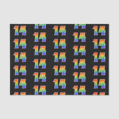 Fun Rainbow Spectrum Pattern "14" Ereignisnummer Seidenpapier (Vorderseite)