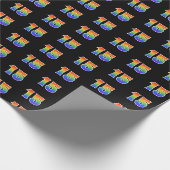 Fun Rainbow Spectrum Pattern "15" Ereignisnummer Geschenkpapier (Ecke)