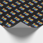 Fun Rainbow Spectrum Pattern "16" Ereignisnummer Geschenkpapier (Ecke)