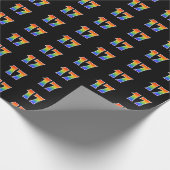 Fun Rainbow Spectrum Pattern "17" Ereignisnummer Geschenkpapier (Ecke)