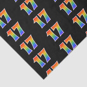 Fun Rainbow Spectrum Pattern "17" Ereignisnummer Seidenpapier (Ausschnitt)