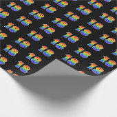 Fun Rainbow Spectrum Pattern "18" Ereignisnummer Geschenkpapier (Ecke)