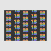 Fun Rainbow Spectrum Pattern "18" Ereignisnummer Seidenpapier (Vorderseite)