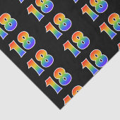 Fun Rainbow Spectrum Pattern "18" Ereignisnummer Seidenpapier (Ausschnitt)