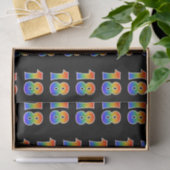 Fun Rainbow Spectrum Pattern "18" Ereignisnummer Seidenpapier (Geschenk)