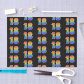 Fun Rainbow Spectrum Pattern "18" Ereignisnummer Seidenpapier (Handwerk)