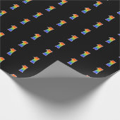 Fun Rainbow Spectrum Pattern "1" Ereignisnummer Geschenkpapier (Ecke)