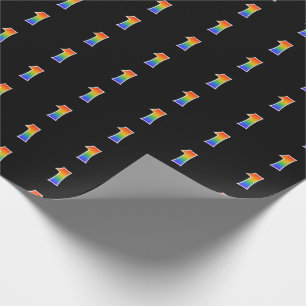 Fun Rainbow Spectrum Pattern "1" Ereignisnummer Geschenkpapier