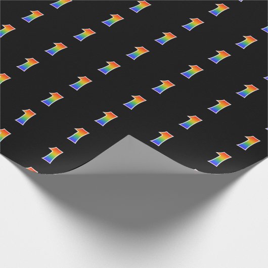 Fun Rainbow Spectrum Pattern "1" Ereignisnummer Geschenkpapier (Ecke)