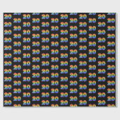 Fun Rainbow Spectrum Pattern "20" Ereignisnummer Geschenkpapier (Flach)