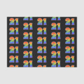 Fun Rainbow Spectrum Pattern "21" Ereignisnummer Seidenpapier (Vorderseite)