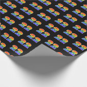 Fun Rainbow Spectrum Pattern "22" Ereignisnummer Geschenkpapier (Ecke)
