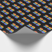 Fun Rainbow Spectrum Pattern "23" Ereignisnummer Geschenkpapier (Ecke)