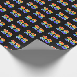 Fun Rainbow Spectrum Pattern "23" Ereignisnummer Geschenkpapier
