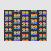 Fun Rainbow Spectrum Pattern "23" Ereignisnummer Seidenpapier (Vorderseite)