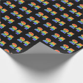 Fun Rainbow Spectrum Pattern "24" Ereignisnummer Geschenkpapier (Ecke)