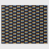 Fun Rainbow Spectrum Pattern "26" Ereignisnummer Geschenkpapier (Flach)