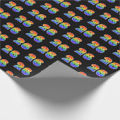 Fun Rainbow Spectrum Pattern "26" Ereignisnummer Geschenkpapier (Ecke)