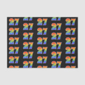 Fun Rainbow Spectrum Pattern "27" Ereignisnummer Seidenpapier (Vorderseite)