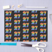 Fun Rainbow Spectrum Pattern "27" Ereignisnummer Seidenpapier (Handwerk)