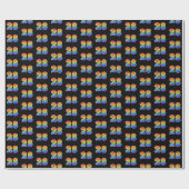Fun Rainbow Spectrum Pattern "28" Ereignisnummer Geschenkpapier (Flach)
