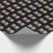 Fun Rainbow Spectrum Pattern "28" Ereignisnummer Geschenkpapier (Ecke)