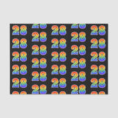 Fun Rainbow Spectrum Pattern "28" Ereignisnummer Seidenpapier (Vorderseite)