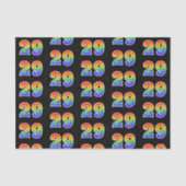 Fun Rainbow Spectrum Pattern "29" Ereignisnummer Seidenpapier (Vorderseite)