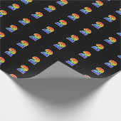 Fun Rainbow Spectrum Pattern "2" Ereignisnummer Geschenkpapier (Ecke)