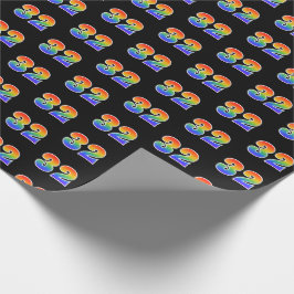 Fun Rainbow Spectrum Pattern "32" Ereignisnummer Geschenkpapier