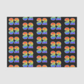 Fun Rainbow Spectrum Pattern "32" Ereignisnummer Seidenpapier (Vorderseite)