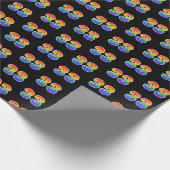 Fun Rainbow Spectrum Pattern "33" Ereignisnummer Geschenkpapier (Ecke)