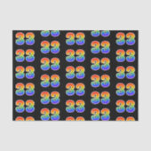 Fun Rainbow Spectrum Pattern "33" Ereignisnummer Seidenpapier (Vorderseite)