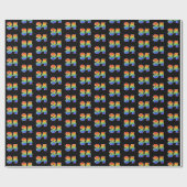 Fun Rainbow Spectrum Pattern "34" Ereignisnummer Geschenkpapier (Flach)