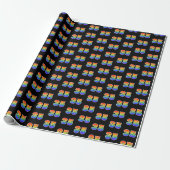 Fun Rainbow Spectrum Pattern "35" Ereignisnummer Geschenkpapier (Ungerollt)
