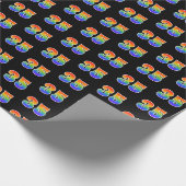 Fun Rainbow Spectrum Pattern "35" Ereignisnummer Geschenkpapier (Ecke)