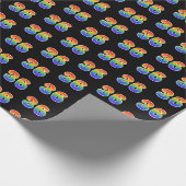 Fun Rainbow Spectrum Pattern "36" Ereignisnummer Geschenkpapier (Ecke)
