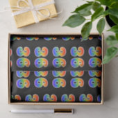 Fun Rainbow Spectrum Pattern "36" Ereignisnummer Seidenpapier (Geschenk)