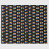 Fun Rainbow Spectrum Pattern "37" Ereignisnummer Geschenkpapier (Flach)