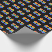 Fun Rainbow Spectrum Pattern "38" Ereignisnummer Geschenkpapier (Ecke)
