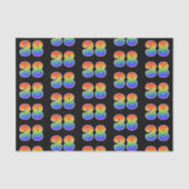 Fun Rainbow Spectrum Pattern "38" Ereignisnummer Seidenpapier (Vorderseite)