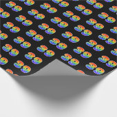 Fun Rainbow Spectrum Pattern "39" Ereignisnummer Geschenkpapier (Ecke)