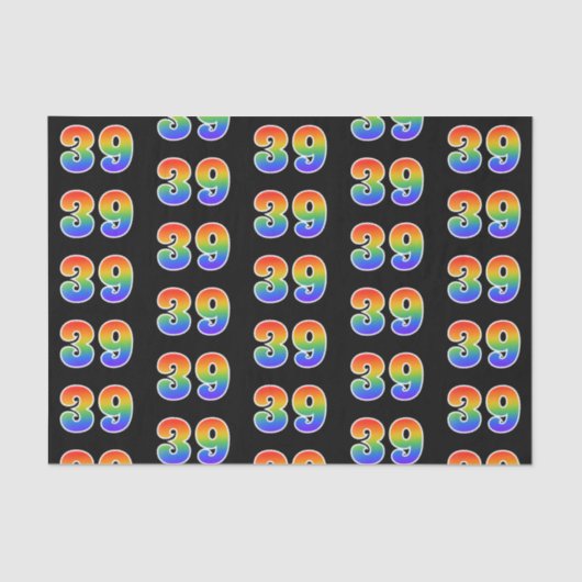 Fun Rainbow Spectrum Pattern "39" Ereignisnummer Seidenpapier (Vorderseite)